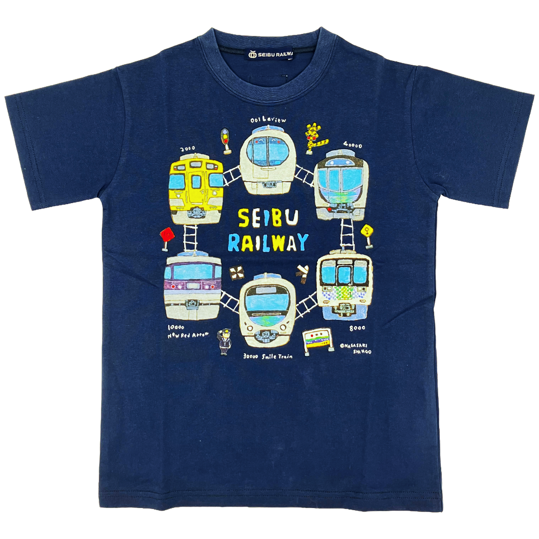 半袖Tシャツ（西武鉄道イラスト ネイビー）140サイズ | 西武鉄道オンライン