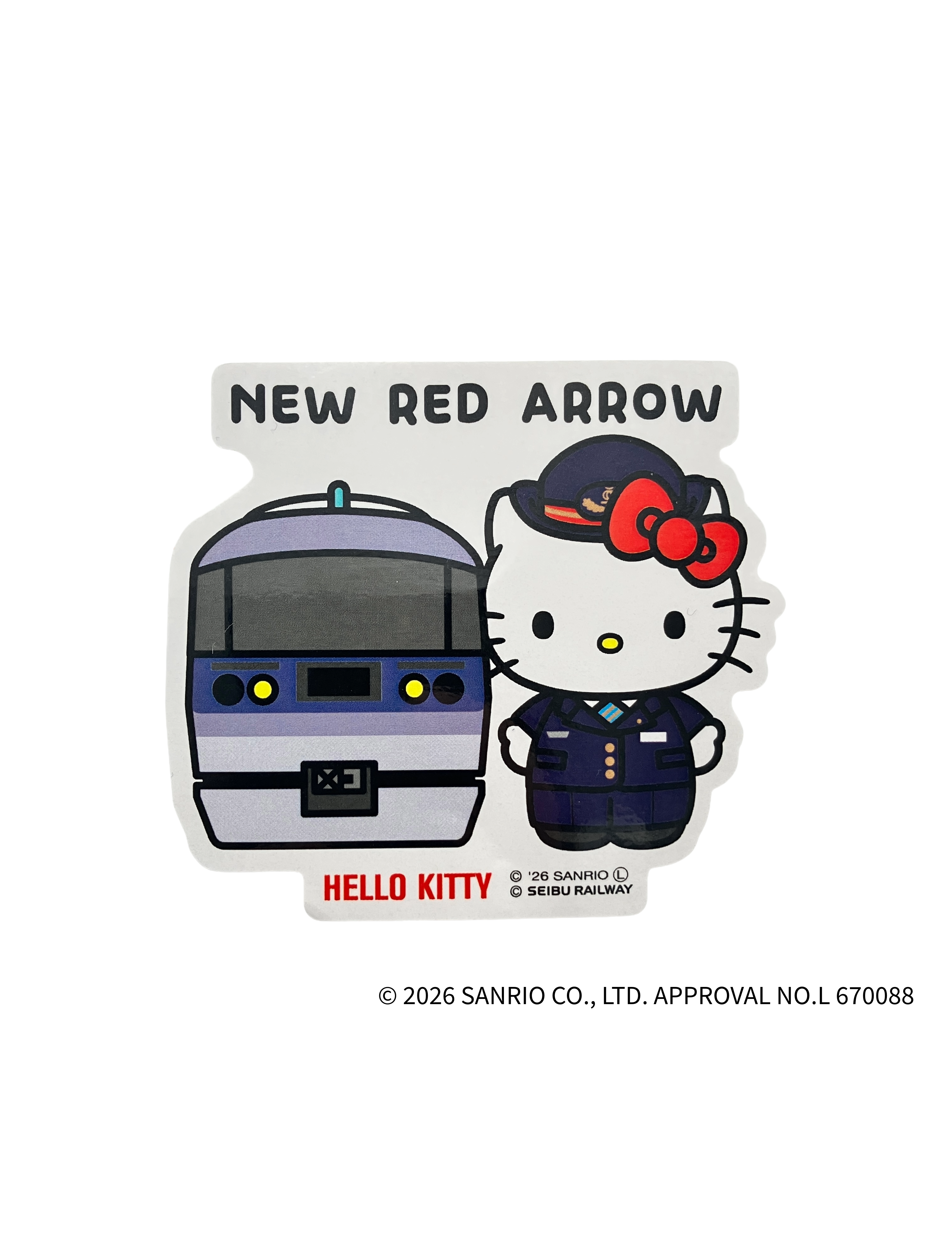 西武鉄道ハローキティ /ステッカーS・NEW RED ALLOW | 西武鉄道オンライン