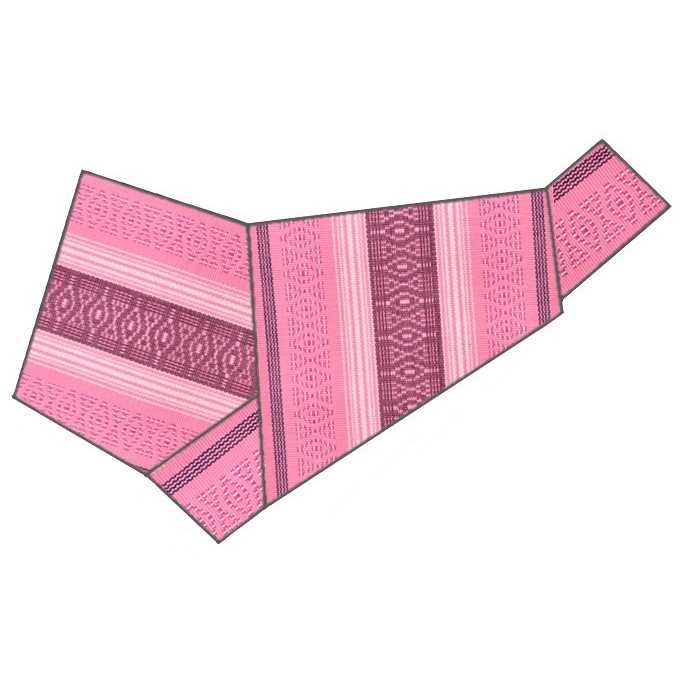 空 半幅帯 ピンク系 約4m30cm - 着物・浴衣 