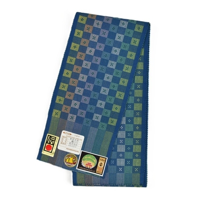 八重山　ミンサー　半幅帯 楽天市場】半幅帯 綿 通年用 日本製 八重山 ミンサー 単帯 並尺