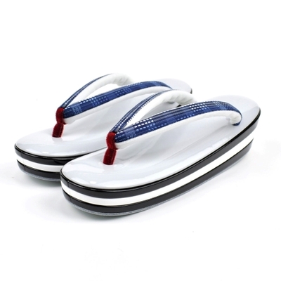 首里花織 鼻緒 草履 三枚芯 グレー あや工房