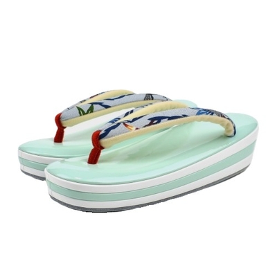 琉球紅型 鼻緒 草履 三枚芯エナメル 宮城里子