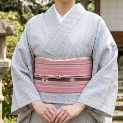 八重山ミンサー ハーリーピンク 半幅帯 ｜みんさー工芸館