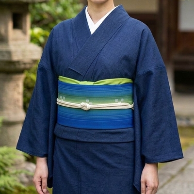 八重山ミンサー 半幅帯 美らさんご｜みんさー工芸館