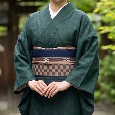 八重山ミンサー 半幅帯 藍ヒチガーラ｜みんさー工芸館