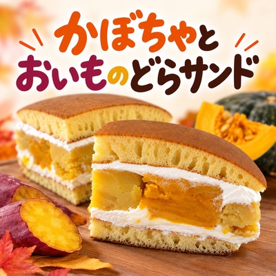 どらサンド＆かぼちゃとおいものどらサンド＜冷蔵便＞(各2個ずつ計4個入)季節限定