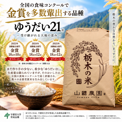 【令和8年産】ゆうだい21大容量：玄米30㎏ か精米約25kg