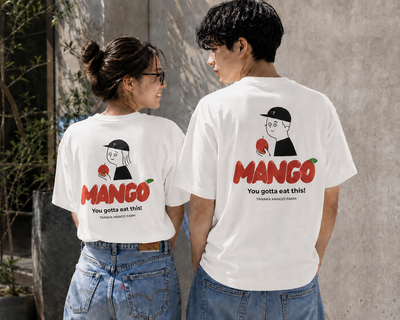 オリジナルTシャツ　（バニラホワイト&times;レッド）