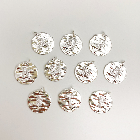 アクセサリーパーツ】《高品質チャーム》シルバー×ライン
