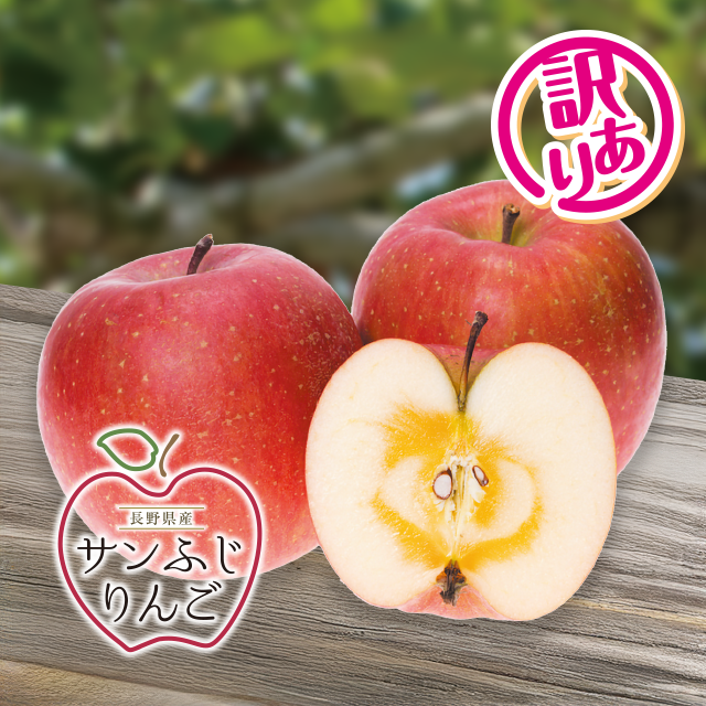 長野県産 訳ありサンふじ約10kg（28~36個）