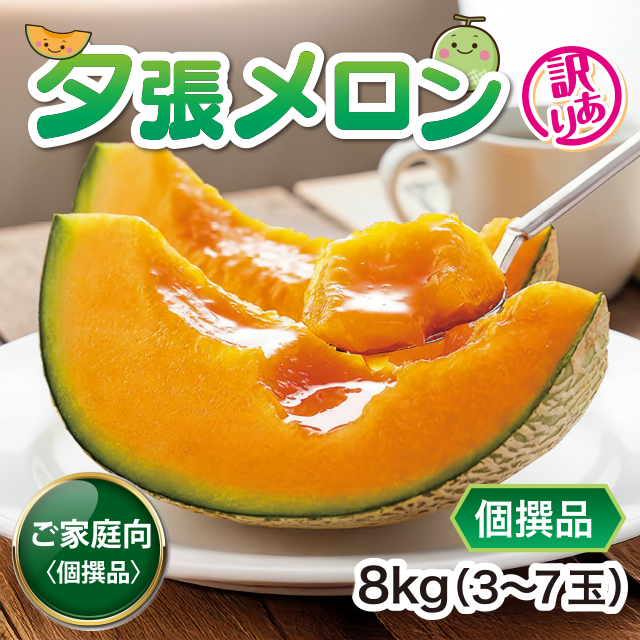 夕張メロン（個撰品）8kg（3～7玉）