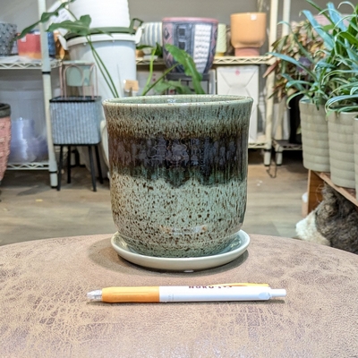 【 431 】内径 約11.5cm 高さ 約13cm (受皿付・鉢底穴あり)
