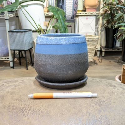 【 460 】内径 約9cm 高さ 約12cm (受皿付・鉢底穴あり)
