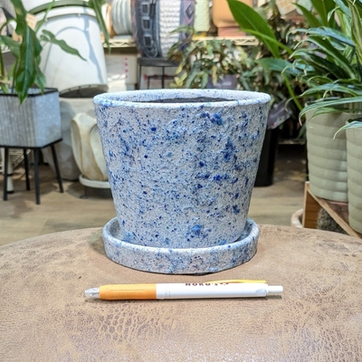 【 473 】内径 約12cm 高さ 約12cm (受皿付・鉢底穴あり)