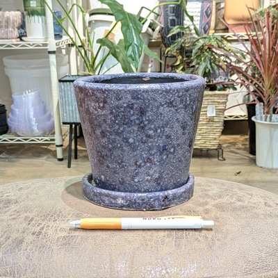【 479 】内径 約12cm 高さ 約12cm (受皿付・鉢底穴あり)