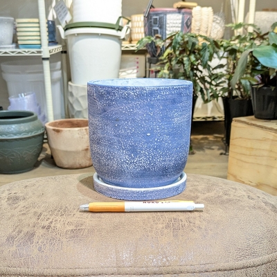【 490 】内径 約11.5cm 高さ 約12cm  (受皿付・鉢底穴あり)