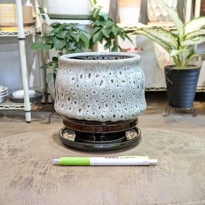 【 580 】内径 約11cm 高さ 約13cm (受皿付・鉢底穴あり)