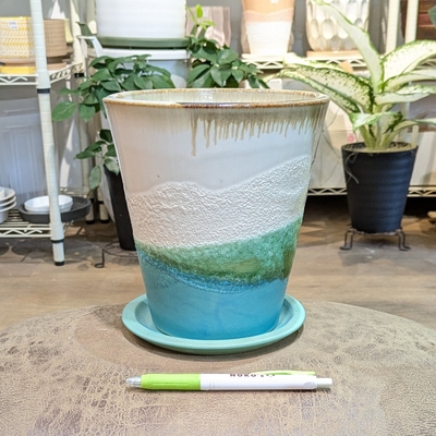 ( 121 ) 内径 約15cm 高さ 約18cm (受皿付・鉢底穴あり)