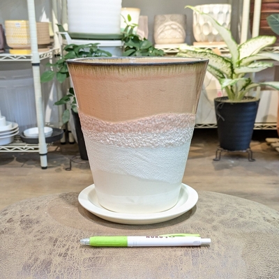( 122 ) 内径 約15cm 高さ 約18cm (受皿付・鉢底穴あり)