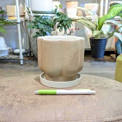 【 587 】内径 約9cm 高さ 約11cm (受皿付・鉢底穴あり)