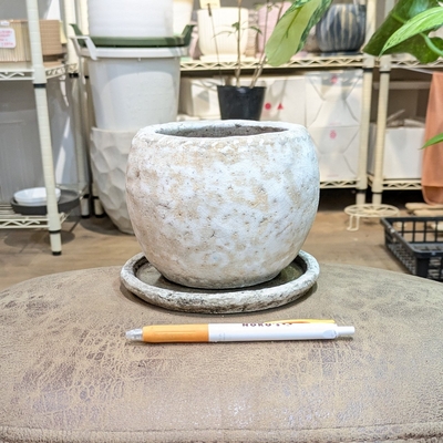 【 615 】内径 約9cm 高さ 約11cm (受皿付・鉢底穴あり)