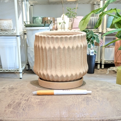 【 636 】内径 約12cm 高さ 約13cm (受皿付・鉢底穴あり)