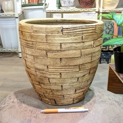 ( 128 ) 内径 約22cm 高さ 約25cm (受皿無し・鉢底穴あり)