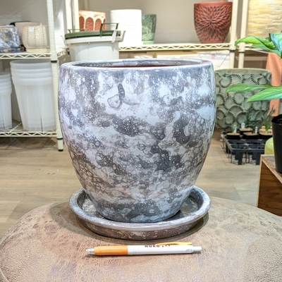 ( 131 ) 内径 約16.5cm 高さ 約21cm (受皿付・鉢底穴あり)