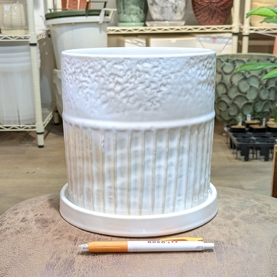 ( 132 ) 内径 約17cm 高さ 約18cm (受皿付・鉢底穴あり)