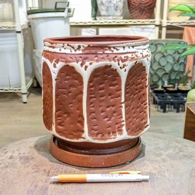 ( 133 ) 内径 約15cm 高さ 約18cm (受皿付・鉢底穴あり)