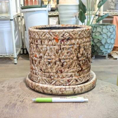 ( 134 ) 内径 約15cm 高さ 約15cm (受皿付・鉢底穴あり)