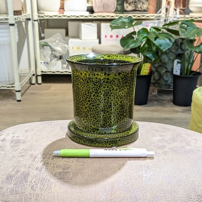 【 711 】内径 約9cm 高さ 約11cm (受皿付・鉢底穴あり)