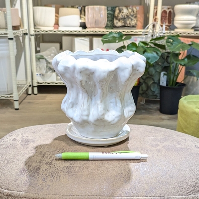 【 715 】内径 約11cm 高さ 約14cm (受皿付・鉢底穴あり)