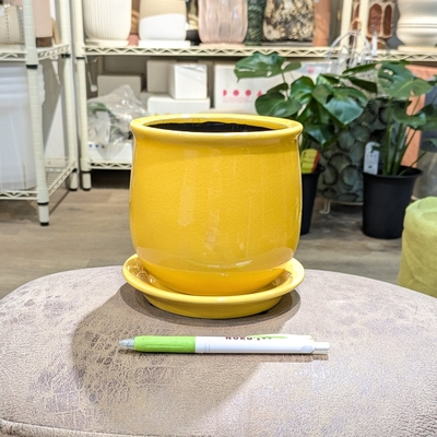 【 716 】内径 約11cm 高さ 約12.5cm (受皿付・鉢底穴あり)