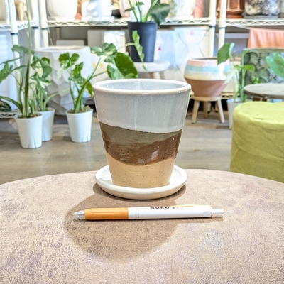 【 721 】内径 約9cm 高さ 約11cm (受皿付・鉢底穴あり)