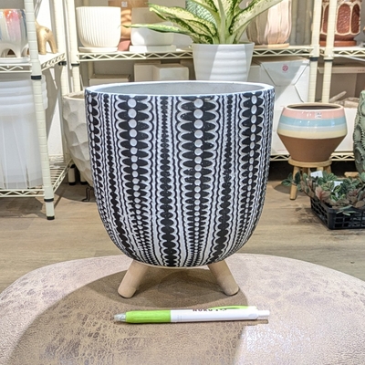 【鉢カバー】【 745 】【容器部分のみ：内径 約16cm 高さ 約16cm】全高 約20cm (受皿無し・鉢底穴無し)