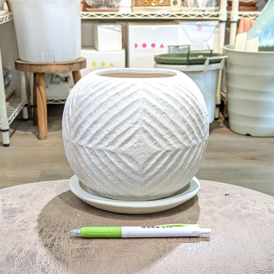 【 757 】内径 約9cm 高さ 約14cm (受皿付・鉢底穴あり)