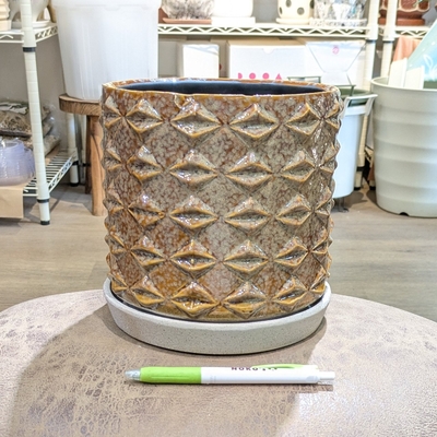 ( 143 ) 内径 約16cm 高さ 約17cm (受皿付・鉢底穴あり)