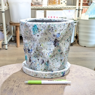 ( 144 ) 内径 約15cm 高さ 約17cm (受皿付・鉢底穴あり)