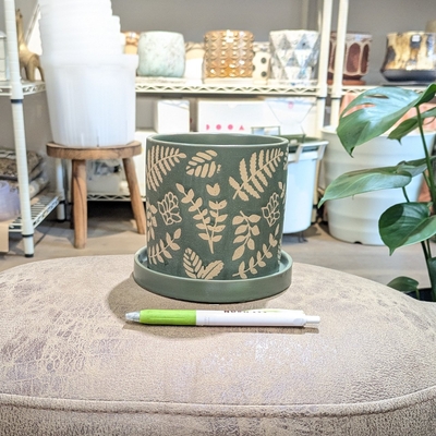 【 775 】内径 約11cm 高さ 約11cm (受皿付・鉢底穴あり)