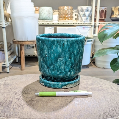 【 779 】内径 約12cm 高さ 約12.5cm (受皿付・鉢底穴あり)