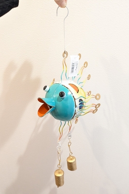 【ブリキベル サカナ】 全長(フック～ベル) 約50cm 