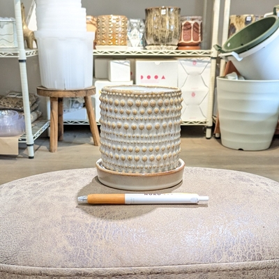 【 793 】内径 約9cm 高さ 約11cm (受皿付・鉢底穴あり)