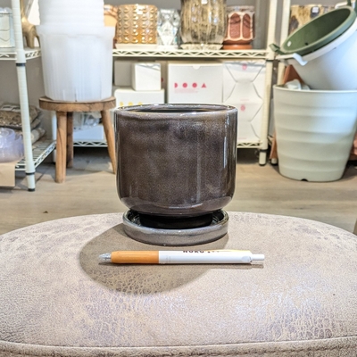 【 794 】内径 約10cm 高さ 約11.5cm (受皿付・鉢底穴あり)