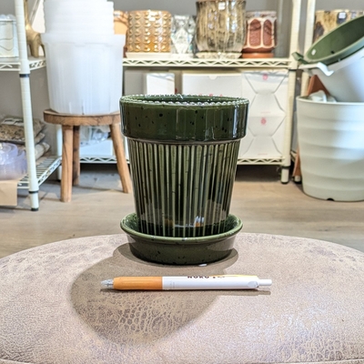 【 798 】内径 約11cm 高さ 約14cm (受皿付・鉢底穴あり)