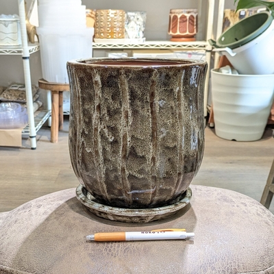 ( 152 ) 内径 約17cm 高さ 約21cm (受皿付・鉢底穴あり)