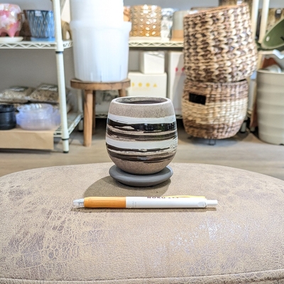 《 363 》内径 約6cm 高さ 約8cm (受皿付・鉢底穴あり)