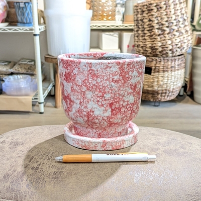 【 813 】内径 約12cm 高さ 約12cm (受皿付・鉢底穴あり)