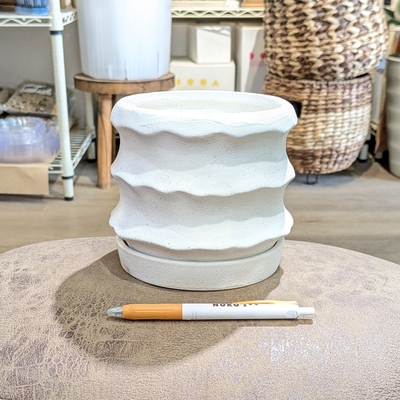 【 814 】内径 約12cm 高さ 約12cm (受皿付・鉢底穴あり)