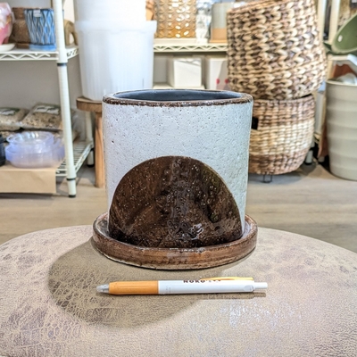 【 816 】内径 約11cm 高さ 約13cm (受皿付・鉢底穴あり)